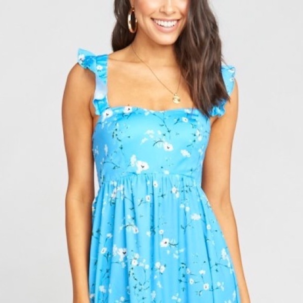 NWT Show Me Your Mumu Floral Gemini Blue Floral Jumpsuit - Picture 2 of 10